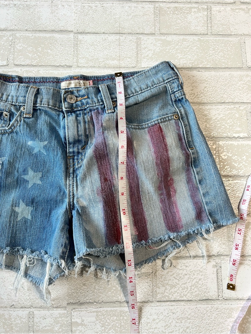Levi’s 515 Denim Women's Shorts with Stars & Stripes 100% cotton - Picture 5 of 5